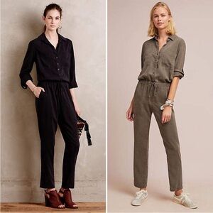 Cloth & Stone Dark Grey Long Sleeve Jumpsuit, Size Small